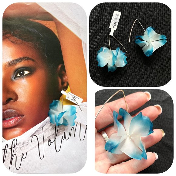 Neiman Marcus Jewelry - NWT NM Acrylic Drop Dangle Flower earrings